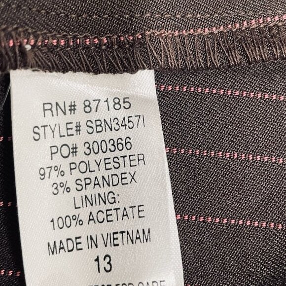 Ruby Rox Pinstripe Blazer Brown Pink Womens Size 13 Preppy Y2K Career Retro - Picture 4 of 12